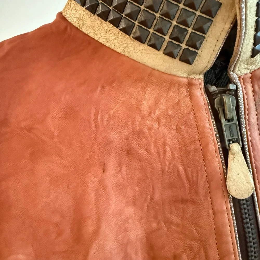 Corral stingray and lamb skin Leather Jacket rare masterpiece - Picture 7 of 16